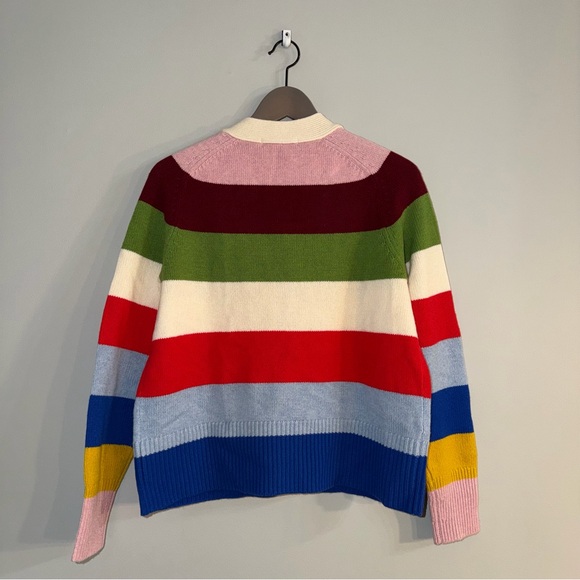 NWT Boden Olivia Multicolor Stripe Wool Cardigan Sweater Women’s Medium - Picture 5 of 8